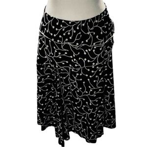 NWT Vintage Max Studio Black/Cream Midi Skirt M